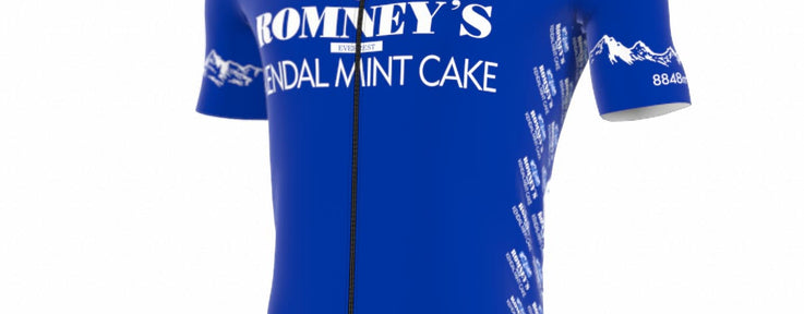 Presenting: THE ROMNEY'S KING OF THE MOUNTAIN CYCLING JERSEY BLUE
