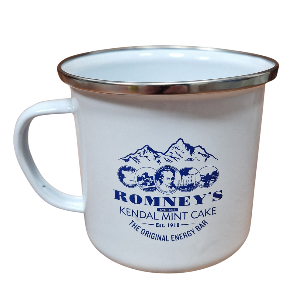 10oz Romney's Kendal Mint Cake White Camping Mug