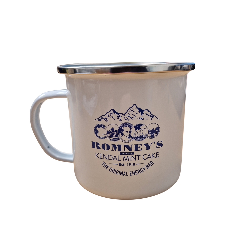 10oz Romney's Kendal Mint Cake White Camping Mug