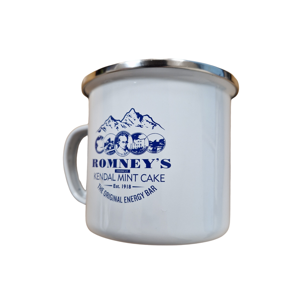 10oz Romney's Kendal Mint Cake White Camping Mug